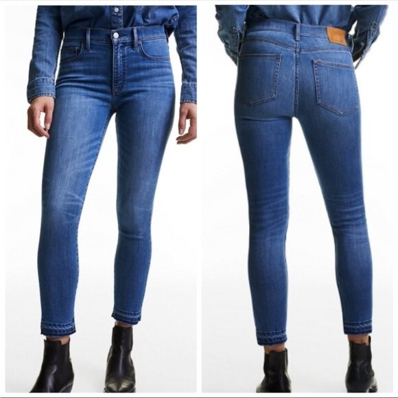 Aritzia Denim Forum The Nico Mid Rise Skinny Crop Jeans Released Hem 27 - Picture 2 of 11